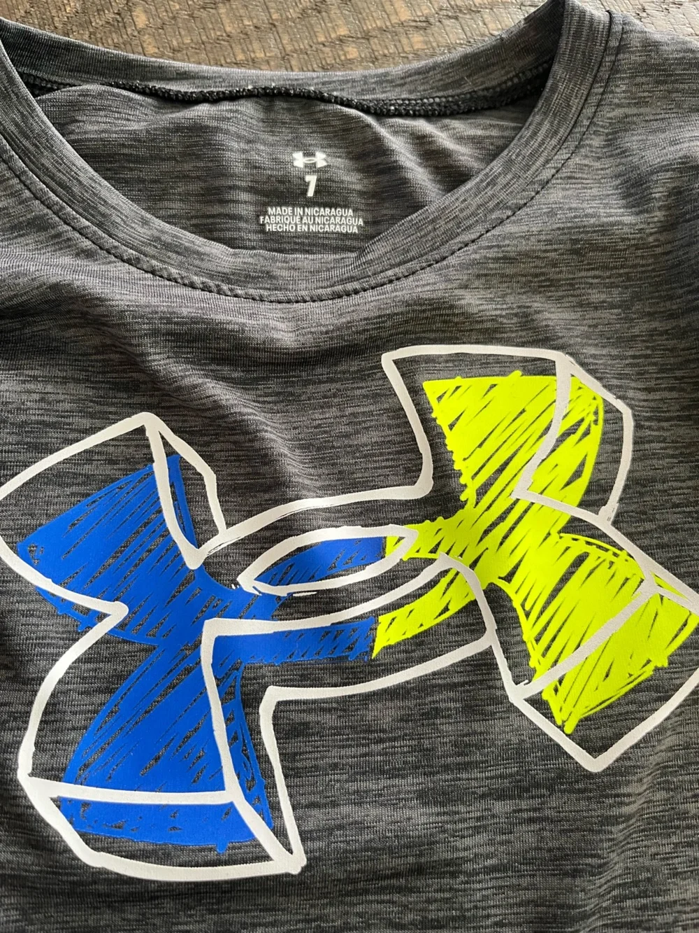 Lot of Two Under Armour Tops-Gray Long-Sleeve Top/Gray Polo